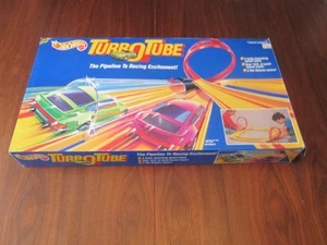 RARE VINTAGE 100% COMPLETE 1991 Hot Wheels TURBO TUBE Set with 2 Porsche NOS - Picture 1 of 12