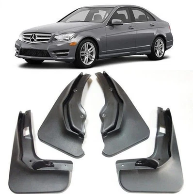 New Mud Flaps Splash Guards For 2011-2014 Mercedes Benz C Class Sport Sedan - Image 1 of 4