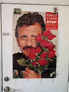 RINGO STARR BEATLES Stop And Smell The Roses Promo 23x35 - Picture 1 of 1