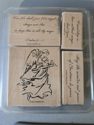Stampin' Up ON ANGELS WINGS Set de Sellos Religiosos Navidad  Foto 1 de 3