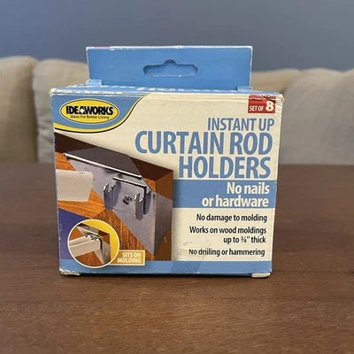IdeaWorks Instant Up Curtain Rod Holders JT1851 /Set of 8 - Image 1 of 4
