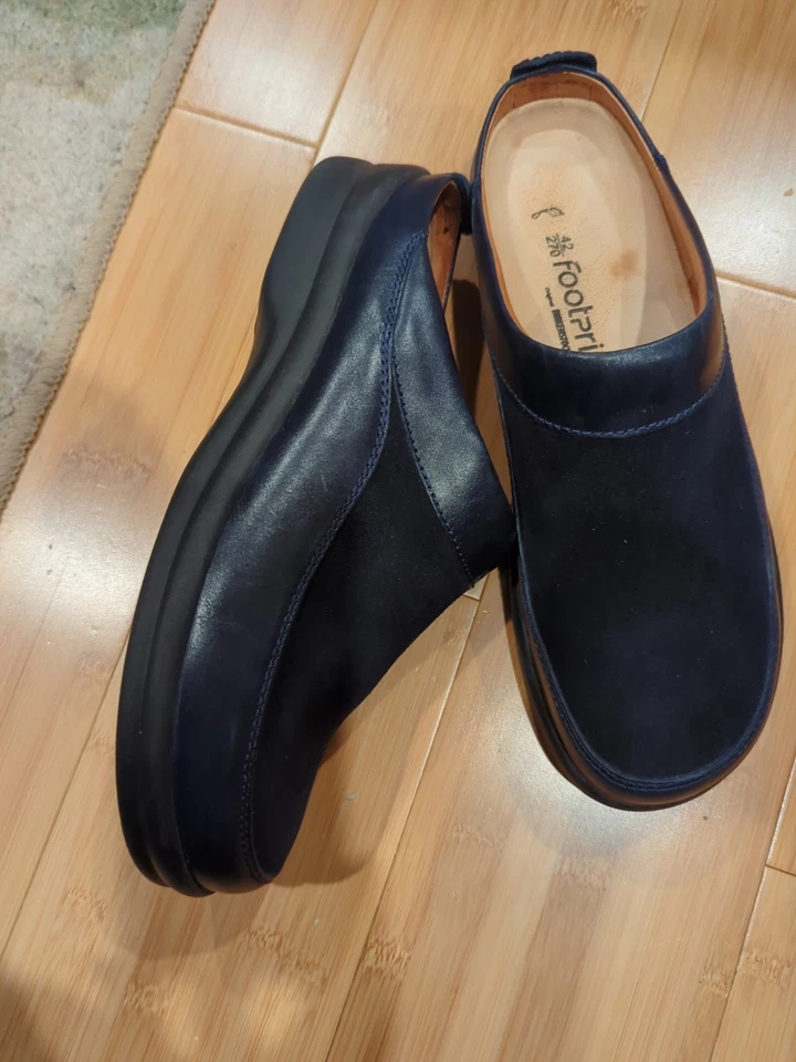 Footprints By Birkenstock Suede Leather Mules Women's Sz 42 EU / 10-11 US Black - Image 1 of 4