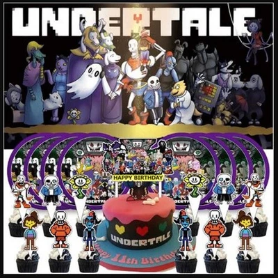 Undertale Complete Birthday Decoration Kit, 40 Pieces - New - Free Shipping! - Image 1 of 4