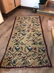 "Alfombras vintage de lana anudadas a mano de 2 caras ""Chiprovtsi" - Imagen 1 de 10
