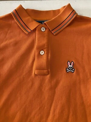 Psycho Bunny Pima Cotton Short Sleeve Orange Polo Shirt Boys L (14-16) Worn Once - Image 1 of 4
