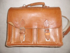Schulranzen Umhängetasche Aktenmappe Leder vintage - Bild 1 von 6
