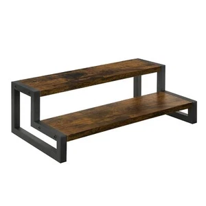 Spice Rack Organizer for Countertop, 2 Tier Kitchen Counter Shelf, Wooden Tie... - Picture 1 of 7