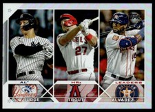 2023 Topps Rainbow Foil 246 HR Leaders Aaron Judge Mike Trout Yordan Alvarez