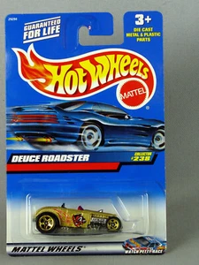 HOT WHEELS 2000 DEUCE ROADSTER METALLIC GOLD W/GOLD WHEELS COLLECTOR #238 MOC  - Bild 1 von 2