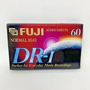 FUJI DR-I 60 min Blank Audio CASSETTE TAPE Normal Bias -NEW Sealed - Picture 1 of 3