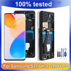 Pour Samsung Galaxy S21 Ultra G998F numériseur écran tactile LCD avec cadre