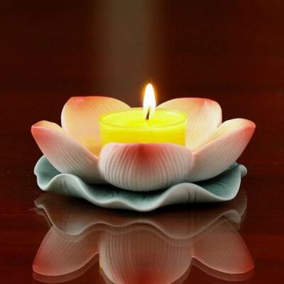2шт керамика лотос цветок подсвечник тарелка декор Craft чай света - Изображение 1 из 4