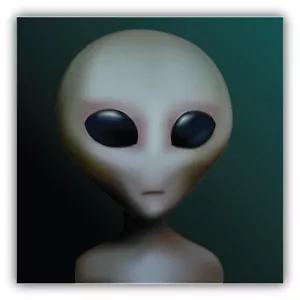 Dark Alien Head Auto Autoaufkleber Aufkleber - ''GRÖSSEN'' - Bild 1 von 1