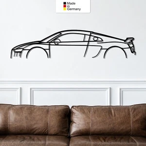 für AUDI R8 MK2, Metall Wandbild, Wanddeko, Auto Silhouette, Metal Car Wall Art - Bild 1 von 9