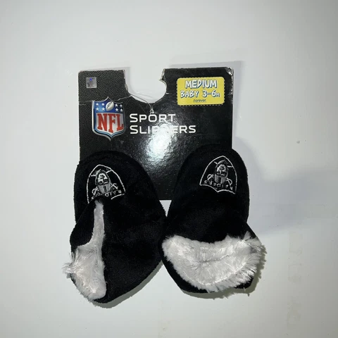 Baby NFL Slippers Las Vegas Raiders Medium Size 3m 6m Cover