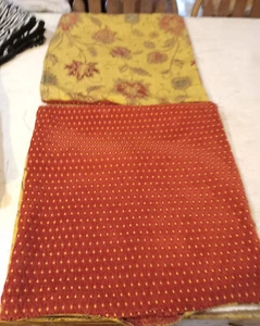 Red & Gold Print Throw Pillows  16 x 16 - Picture 1 of 3