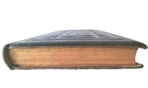 Old Gauffered Edges KING JAMES VERSION BIBLE Tooled Fine Leather Binding Oxford - Imagen 1 de 24