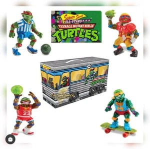 TMNT Teenage Mutant Ninja Turtles Classic Sewer Sports Turtles 4 Figure Set New - Picture 1 of 8