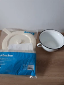 Nachttopf Nachtgeschirr emailliert - Bettpfanne / Bettschieber Kunststoff - - Bild 1 von 7