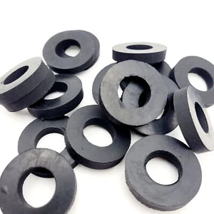 16 mm Innendurchmesser Gummi flache Unterlegscheiben 32 mm Außendurchmesser Distanzscheiben 6 mm dick verschiedene Packungsgrößen EPDM - Bild 1 von 7