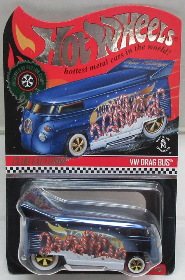 Hot Wheels 2019 RLC VW VOLKSWAGEN Holiday Drag Bus Low# 321 of 10000