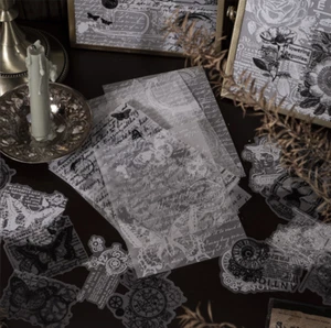 Paper Stickers Junk Journal and Scrapbooking  Flowers Keys Roosters Handscript - Picture 1 of 16