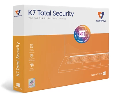 K7 Total Security 2024 1PC 1Year licence. Internet antivirus sprotection for PC. - Image 1 of 2