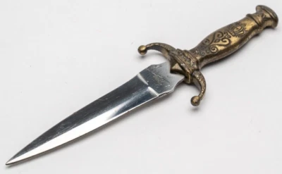 Fantasia decorativa Ren Faire punhal dourado - Imagem 1 de 4