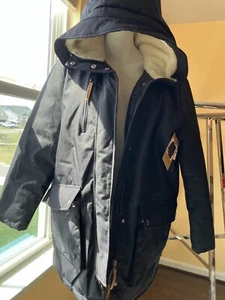 New Women's L THICK LARGE Bear Paw coat black size hooded zipper bearpaw - Picture 1 of 2