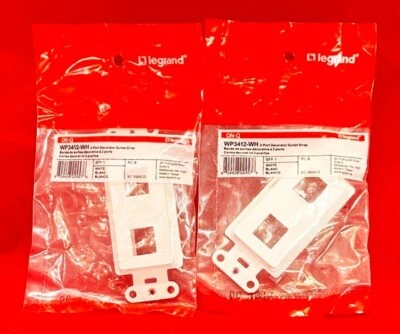 Lot of 2 New Sealed LEGRAND ON-Q WP3412-WH 2-Port Decorator Outlet Straps - Image 1 of 2