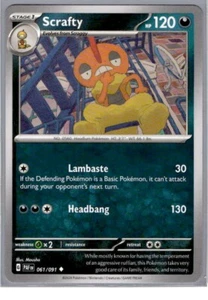 Scrafty - 061/091 - Uncommon - Pokemon Paldean Fates - Picture 1 of 1