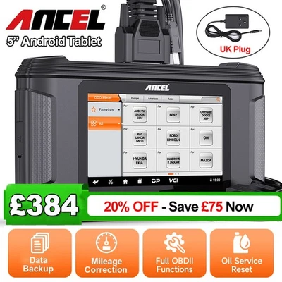 UK ANCEL DM500 OBD2 Car Odometer Correction Mileage Adjustment Tool Oil Reset - Image 1 of 4