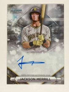 2023 Bowman Sterling JACKSON MERRILL AUTO ROOKIE RC #PA-JML PADRES - Picture 1 of 2