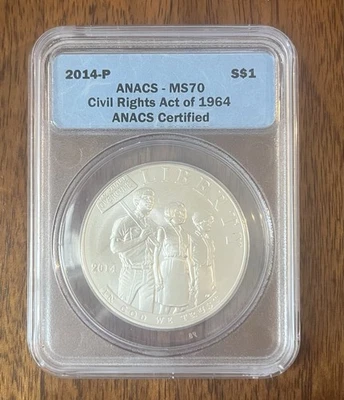 2014-P Civil Rights Act of 1964 Commemorative MS 70 - Image 1 of 2