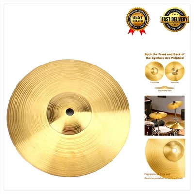 Platillo Splash de 10 pulgadas batería clásica platillos instrumento de percusión práctica dorada... Foto 1 de 4