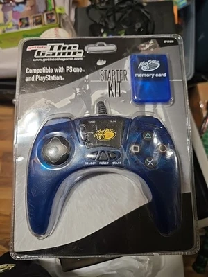 MadCatz PS1 PlayStation 1 Controller w/Memory Card Starter Kit NEW Sealed BLUE - Image 1 of 2