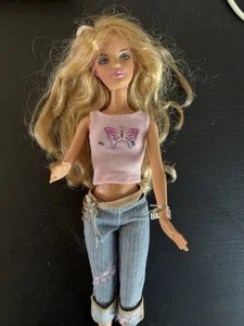 Muñeca Barbie The Barbie Diaries 2005 Top Camisa Mariposa Jeans H7588 Película - Imagen 1 de 15