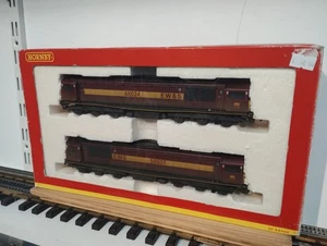 Hornby (OO) R2411 Class 58 Twin Pack EWS Livery No's 58024 + 58037. - Picture 1 of 12