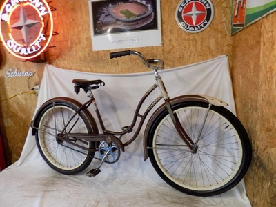 1950 SCHWINN BALLOON TIRE BEACH CRUISER BICYCLE HORNET PANTHER HOLLYWOOD B6 S2 - Image 1 of 4