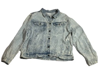 Chaqueta vaquera de mezclilla blanqueada Nordstrom BP talla 3X Foto 1 de 4
