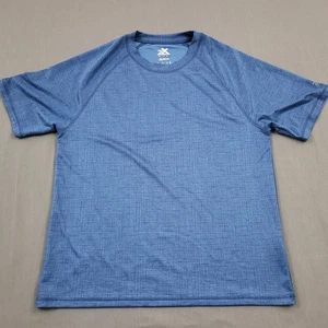 Zeroxposur Shirt Mens Large L Short Sleeve UPF 50+ Sun Protection Woven Blue - Picture 1 of 13