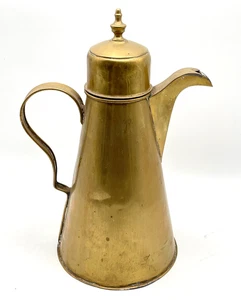 Große antike Lübecker Kanne Messing Kanne Kaffeekanne Kaffee Tee Kanne - 33,5cm - Bild 1 von 9