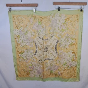 Foulard Versace colore verde in seta misure 87x87cm - Imagen 1 de 9