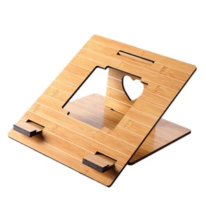 Portable Wooden Bracket Office Walnut Laptop Stand for Desk Foldable - Afbeelding 1 van 12