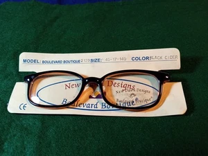 Montatura occhiali da vista Boulevard Boutique 2139 misura 46-17-140 colore nero sidro NOS - Foto 1 di 3