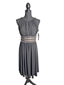 R&M Richards Women's Black Embellished Cocktail Dress 6 NWT - Picture 1 of 14