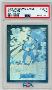 1992 Impel DC Cosmic Cards - #DCH8 Superman Hologram - PSA 7 Graded Trading Card - Picture 1 of 2