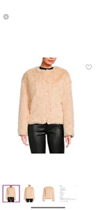 BCBGMaxAzaria Tan Faux Fur Jacket - Picture 1 of 4