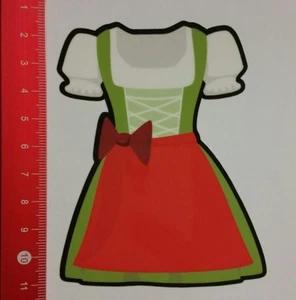 Pegatina/pegatina: Dirndl lazo derecho verde fiesta popular Baviera (10031749) - Imagen 1 de 1