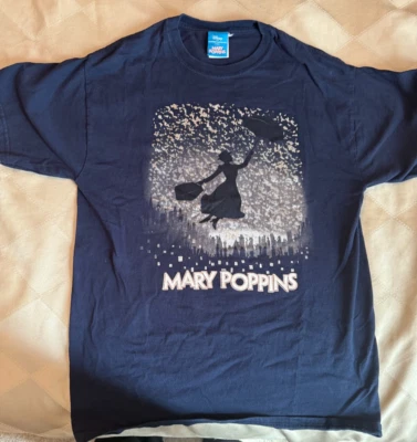 Disney Shirt Womens Medium Blue MARY POPPINS -New York Broadway- - Image 1 of 3
